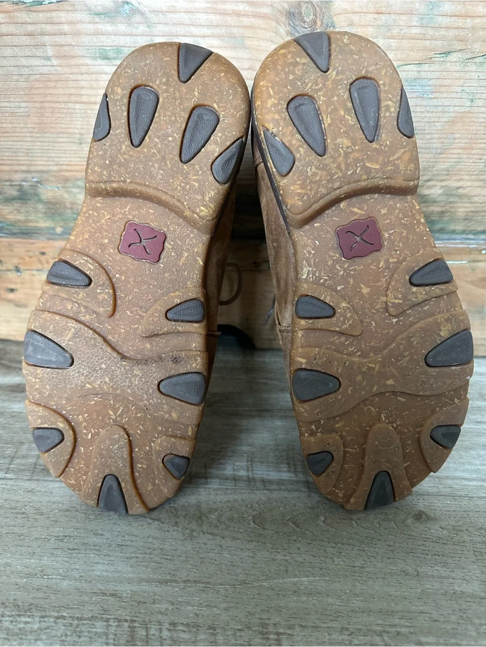 Twisted X Tan and Black Woven Toe Kids Moccasins